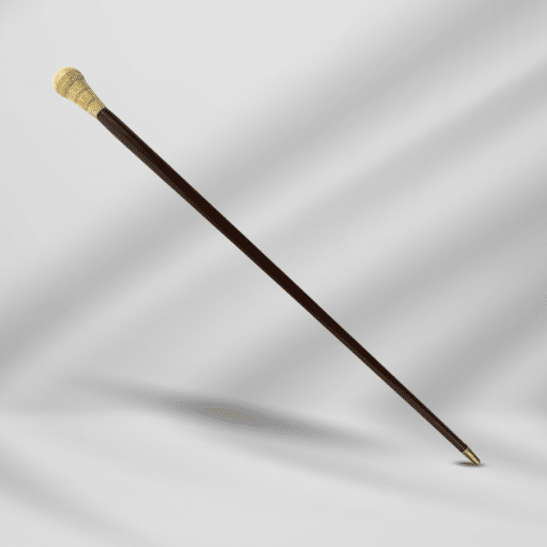 Antique Carved Handle Ivory Walking Stick For Men