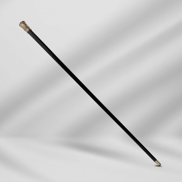 Antique Gold Plated Knob Handle Walking Stick Cane Black