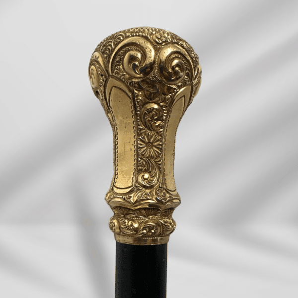 Antique Handmade Gold Plated Walking Stick Designer for women Made At 1894