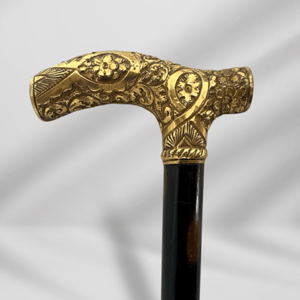 18th Century Antique Handmade Gold Plated Walking Stick