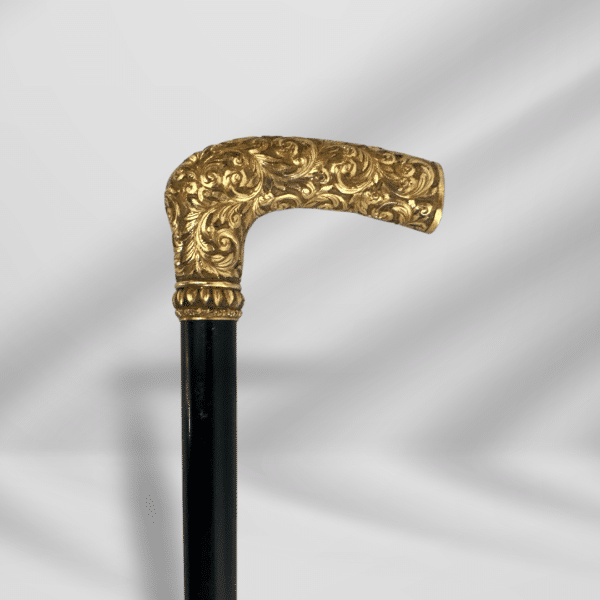  Antique Handmade Gold Plated L Handel Walking Stick Men Year 1888