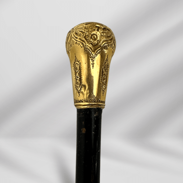 Antique Gold Plated Knob Handle Original branch Collar Finishing Walking Stick Cane