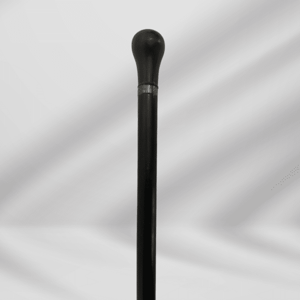 Antique Black Wood Knob Handle Walking Stick Cane