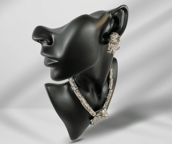 Set Of Lion Necklaces & Earring