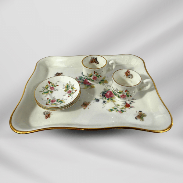 Vintage Princess Royal Mini Decorative Set Of Tray , Saucer , Cup Made in England