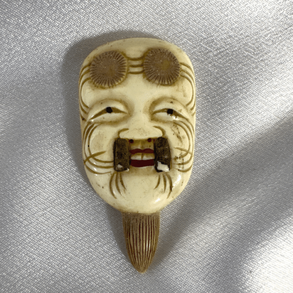 Antique Carve Ivory Japanese Face