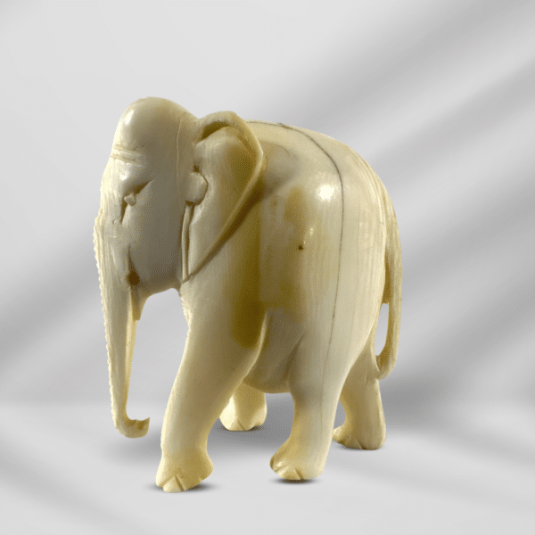 Vintage Handcraft Craved Ivory Elephant 
