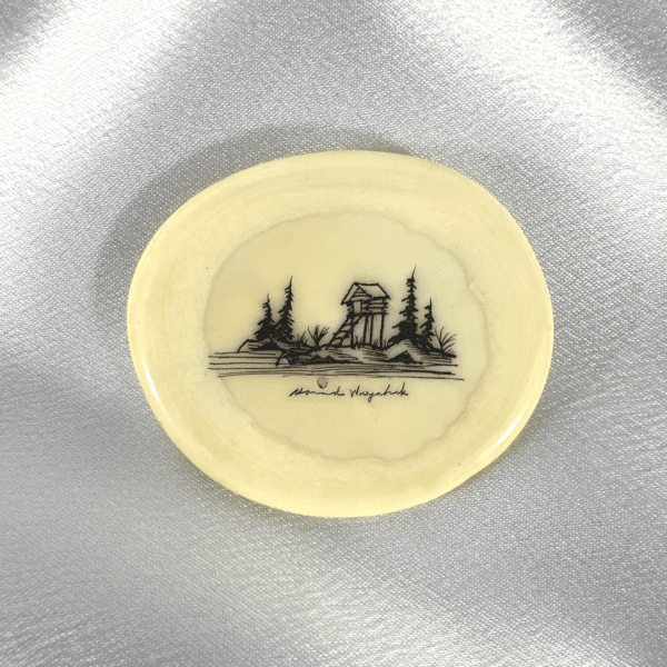 Vintage Patent Craved Ivory Beautiful Pin