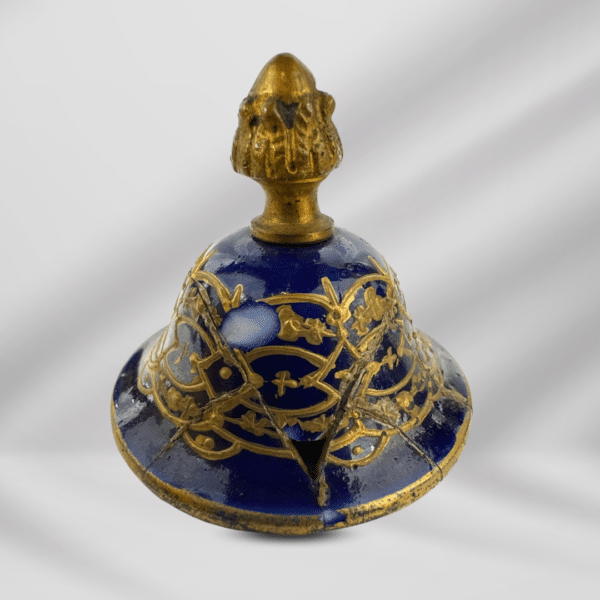 Pair Of Beautiful Antique Sevres Porcelain & Metal Cobalt Blue With Gold Accent Decorative Vase