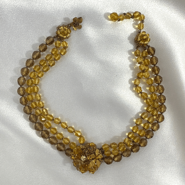 Unique Fashion Jewelry Citrine Gemstone Marked Demario Set Of Necklace & Earrings