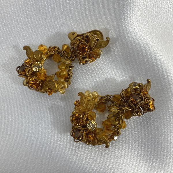 Unique Fashion Jewelry Citrine Gemstone Marked Demario Set Of Necklace & Earrings