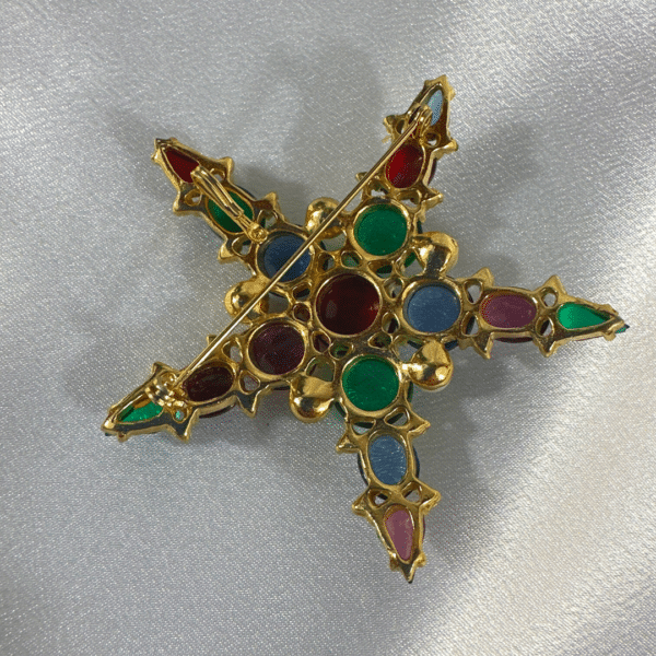 Fashion Jewelry Beautiful Multi Color Cab stone Star Brooch / Pendant