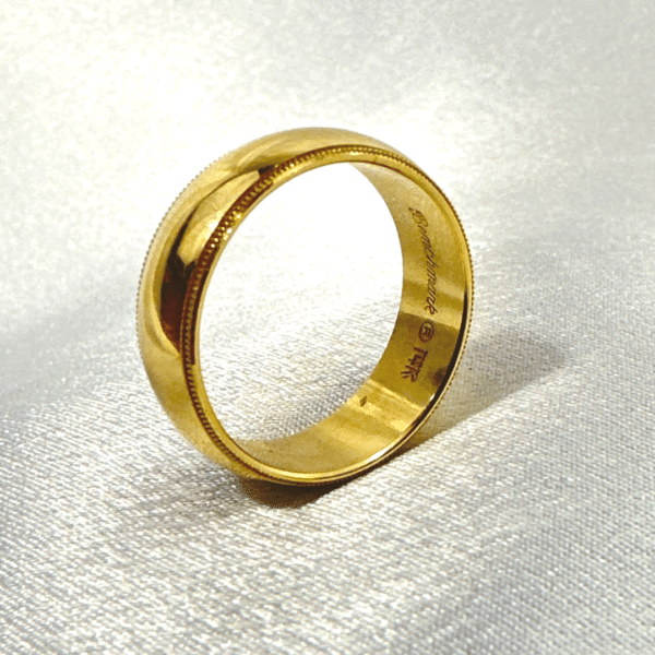 Benchmark 14K Yellow Gold 6.9mm Wedding Band Size 9