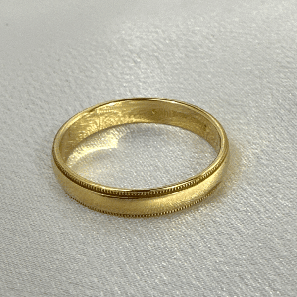 Benchmark 14K Yellow Gold 3.9mm Wedding Band Size 11
