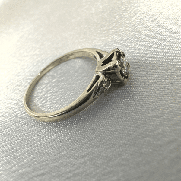 14K MK Diamond Ring For Women