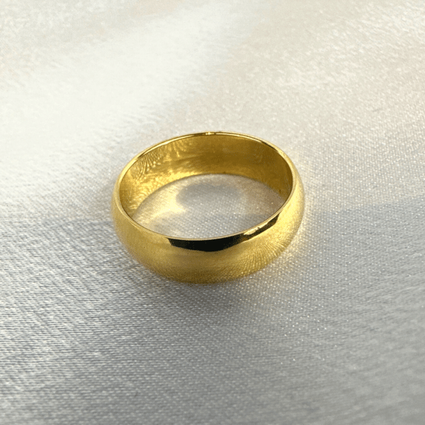 Benchmark 14K Yellow Gold 6mm Wedding Band Size 8