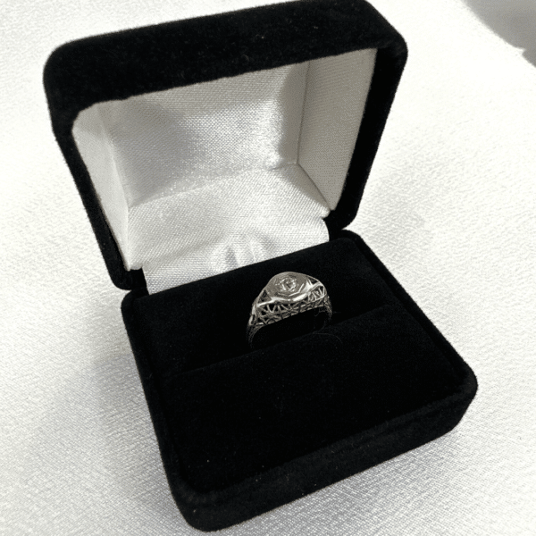 14K White Gold Ring With 30CT Diamonds For Women