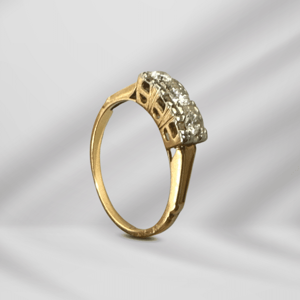 18K Gold 3 Diamonds Ring For Women
