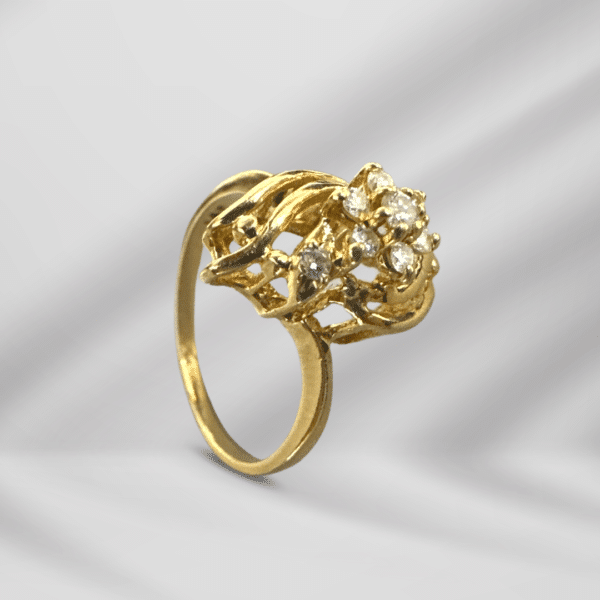 Beautiful 14K Gold Ring With 0.05 CT Diamond For Women