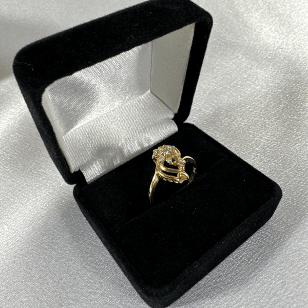 Beautiful 14K Gold Ring With 0.05 CT Diamond For Women