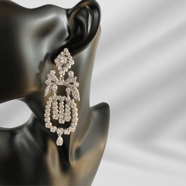 Stunning Clear Rhinestone Dangling PJM China Earrings