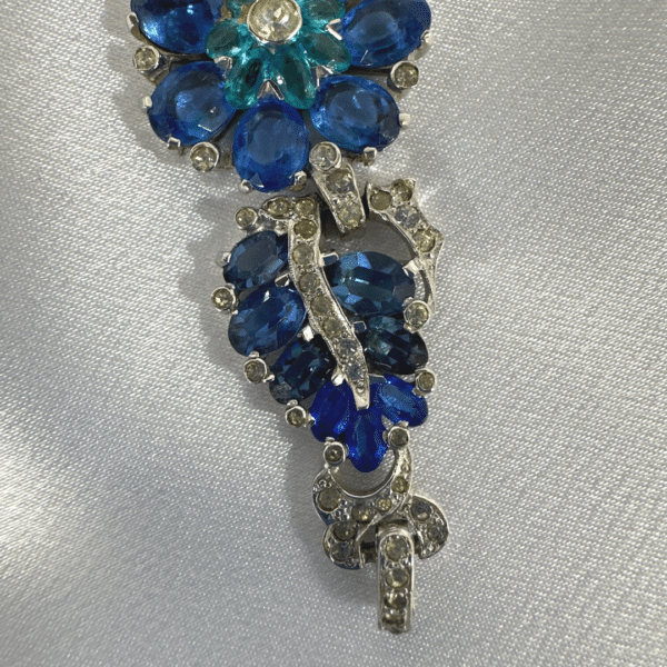 Fashion Jewelry Stylish Bracelet Vintage Cobalt Blue Gemstone & Dimond Bracelet
