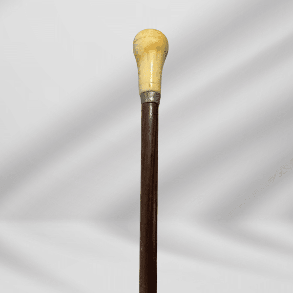 Antique Ivory Knob Handle Best Walking Stick Cane Brown