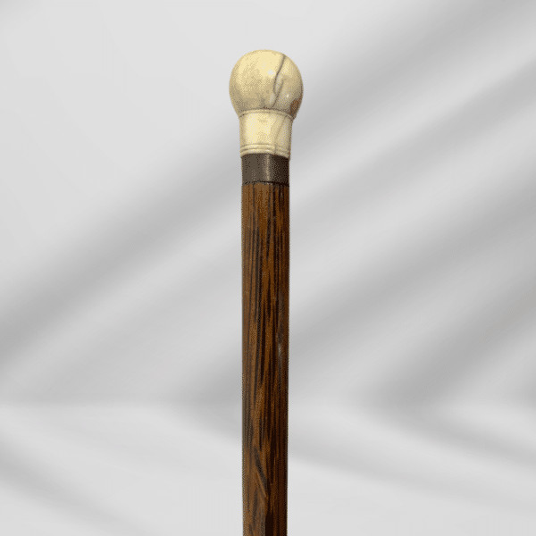 Antique Vintage Ivory Knob Handle Best Walking Stick Cane BrownAntique Vintage Ivory Knob Handle Best Walking Stick Cane Brown