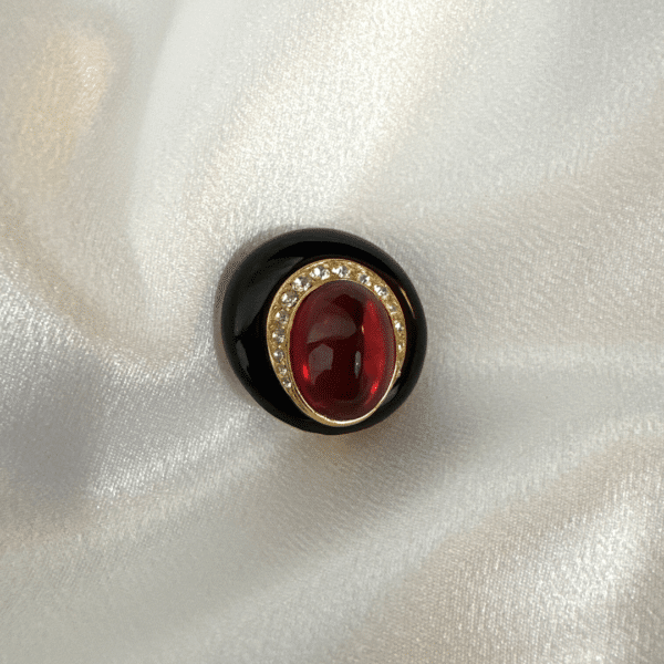 Antique Earring Vintage Ciner Earrings Red Crystal