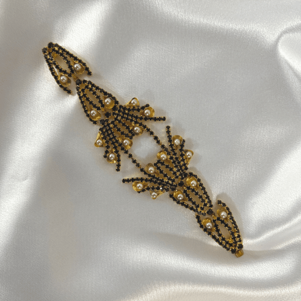 Fashion Jewelry Vintage Burgundy Almandine Gemstone Carnegie Set Of Bracelet , Earrings , Brooch