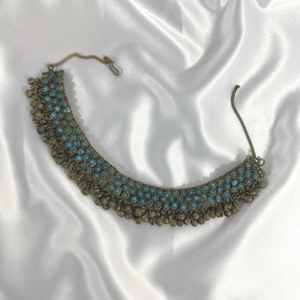 Indian Antique Silver Turquoise Necklace year 1958