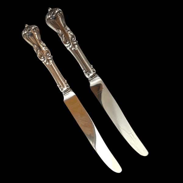 Reed & Barton Antique Sterling Mirror Stele Dinner Knives Set Of Four
