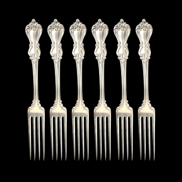Antique Silver Sterling Dinning Fork Set Of Six