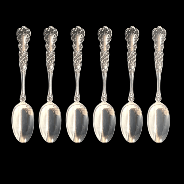 Antique Silver Sterling Dinning Sterling Buttercup Teaspoon Set Of Six