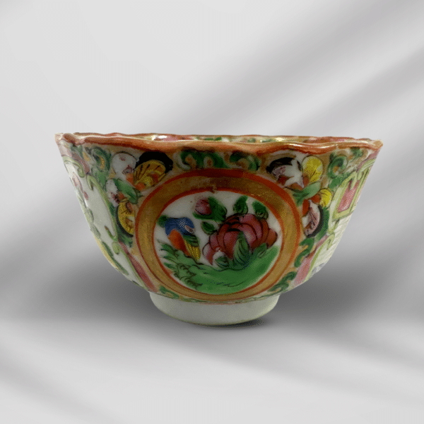 Antique Hand Painting Rose Medallion Chinese Porcelain Tea , Coffee Cup