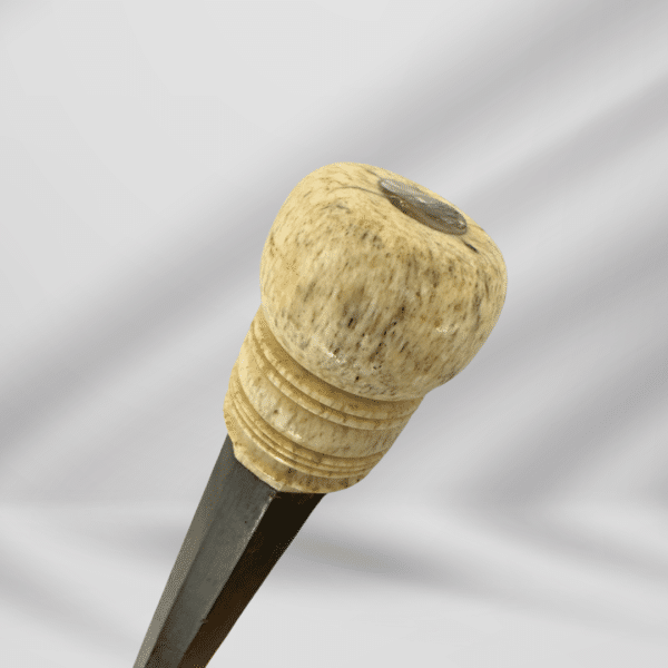 Antique Vintage Ivory Knob Handle Ivory Tip Walking Stick Cane