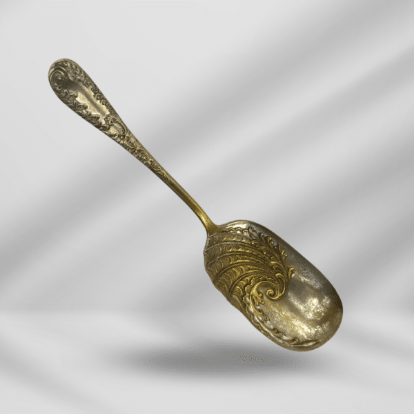 Antique Sterling Serving Spoon Silver Gold Wast