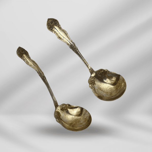 Antique Rogers Grenoble Gloria Oyster Ladle Set Of Two