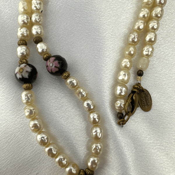 Signed Miriam Haskell Vintage Beaded Locket Necklace Unique Vintage Necklace