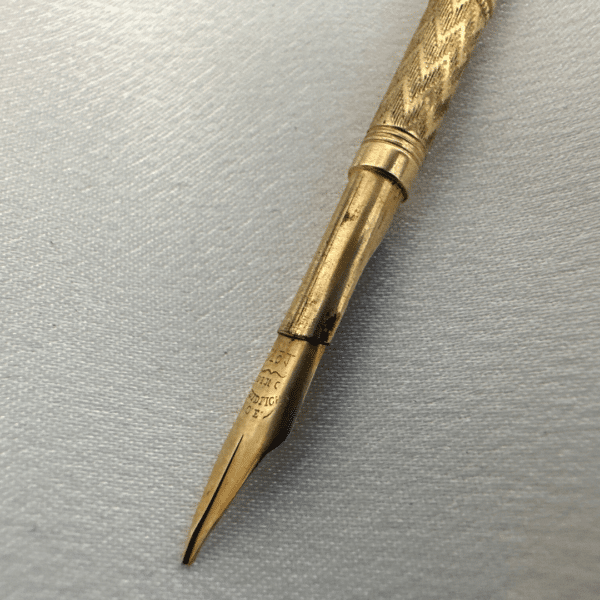 Antique Mother Of Pearl Gold Plated Dip Pen