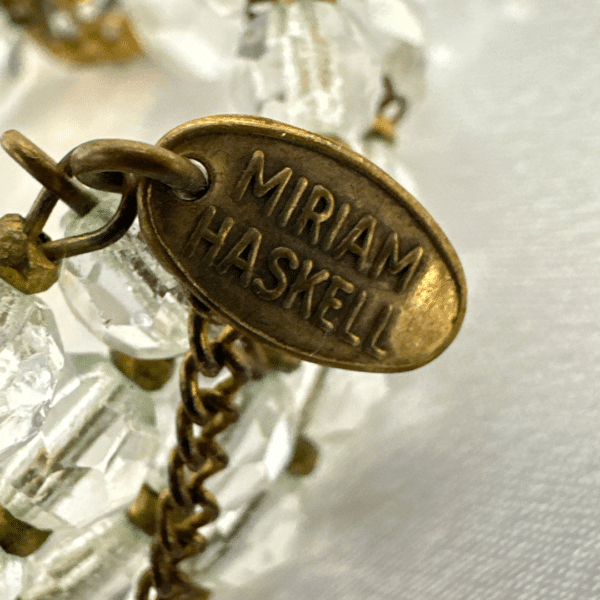 Miriam Haskell Signed Beautiful Clear Crystal Vintage Cuff Bracelet / Vintage fashion Bracelet