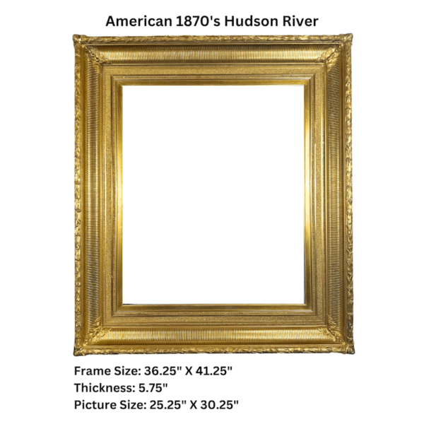 American 1870's Hudson River Antique Frame Antique Painting Gilt FrameAmerican 1870's Hudson River Antique Frame Antique Painting Gilt Frame