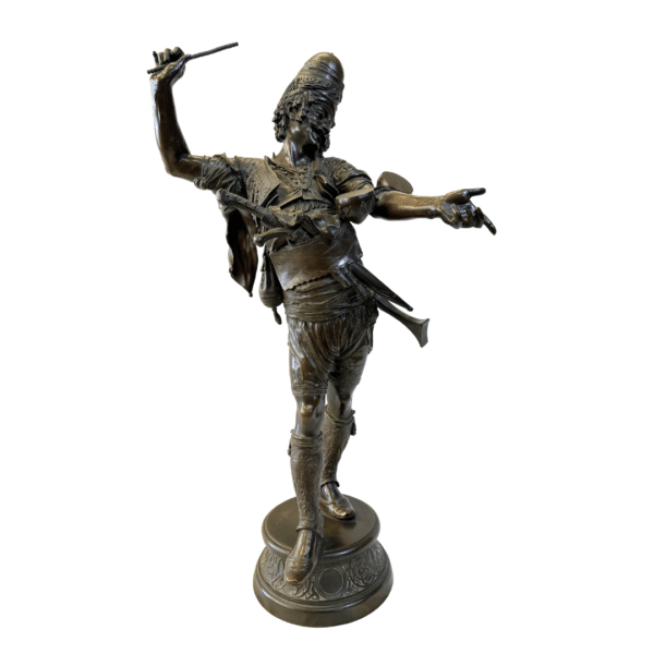 "Bashi Basouk Bronze Figurine by Émile Guillemin - 29" Tall"